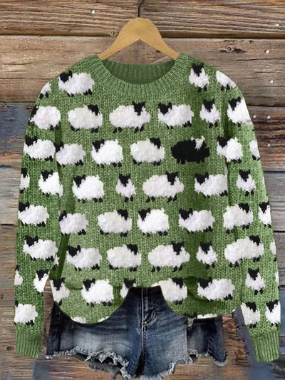 Maya™ | Knitted Sweater with Christmas Trees