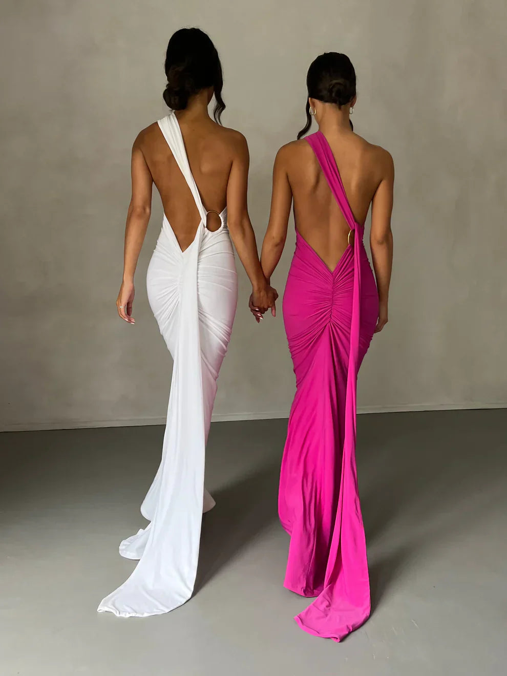 Lynessa - One Shoulder Cut-Out Maxi Dress