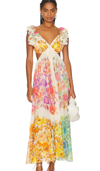 Linne - Summer Dress with Flower Print