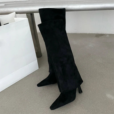 Lauren - Soft Velvet Long Boots