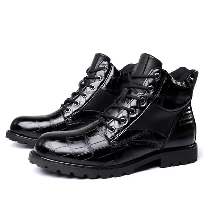 Rendell  | Croc Leather Boots