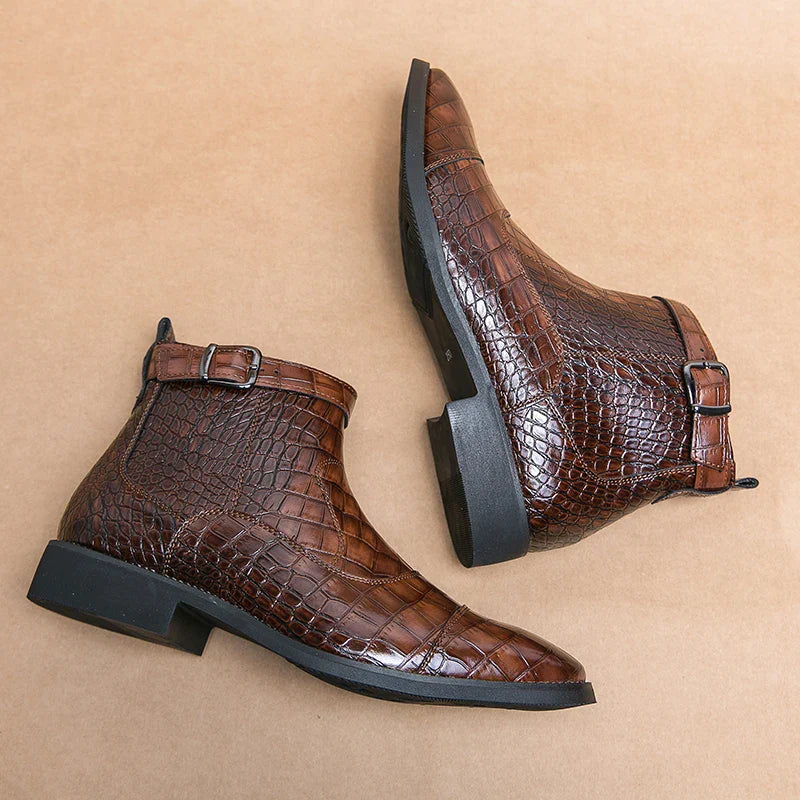 Baron | Leather Buckle Boots