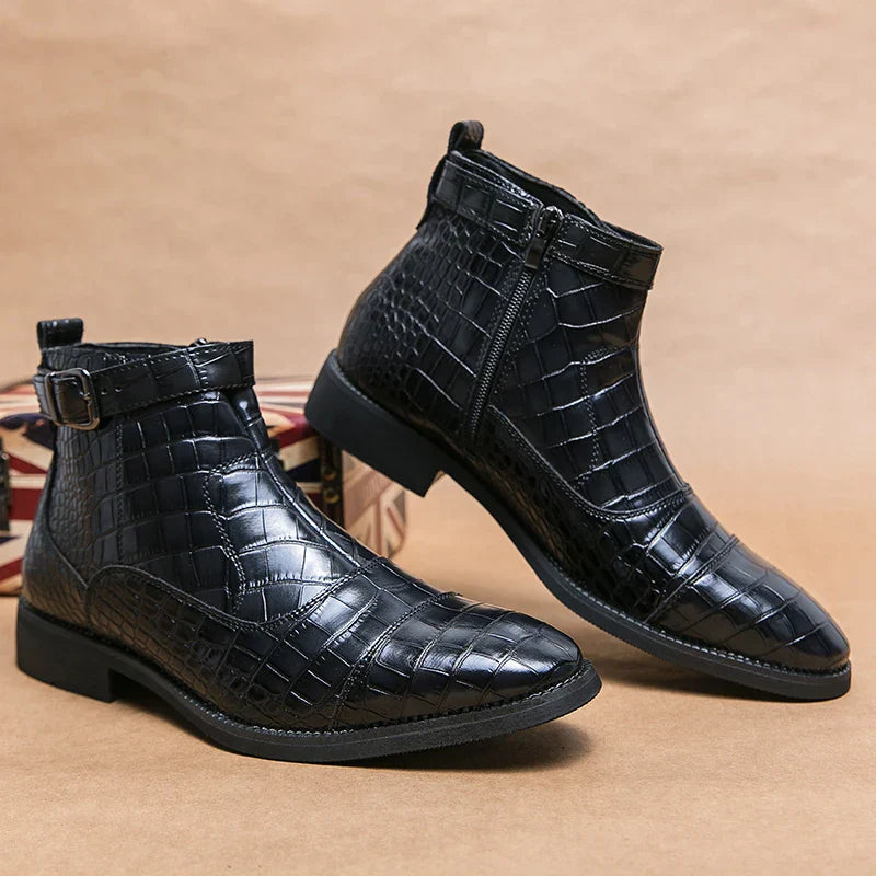 Baron | Leather Buckle Boots