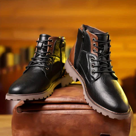 Jethro | Rugged Leather Lace-Up Boots